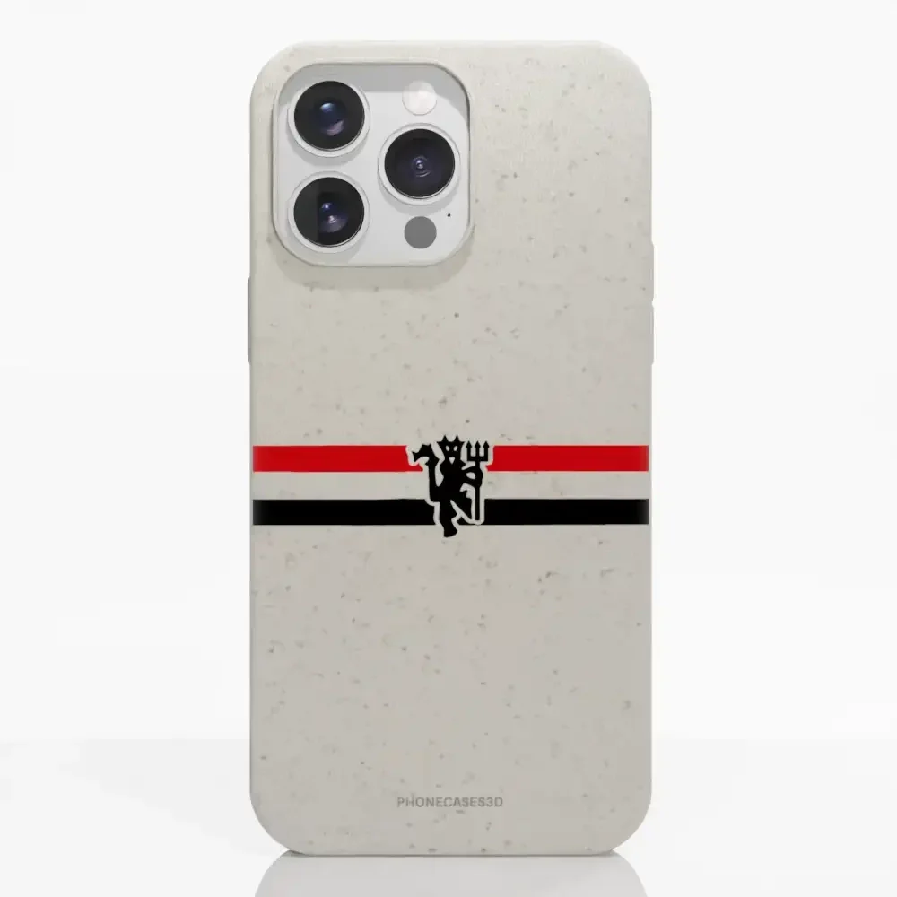 Manchester United Official Compostable Phone Case diagonal stripes & devil - Image 17