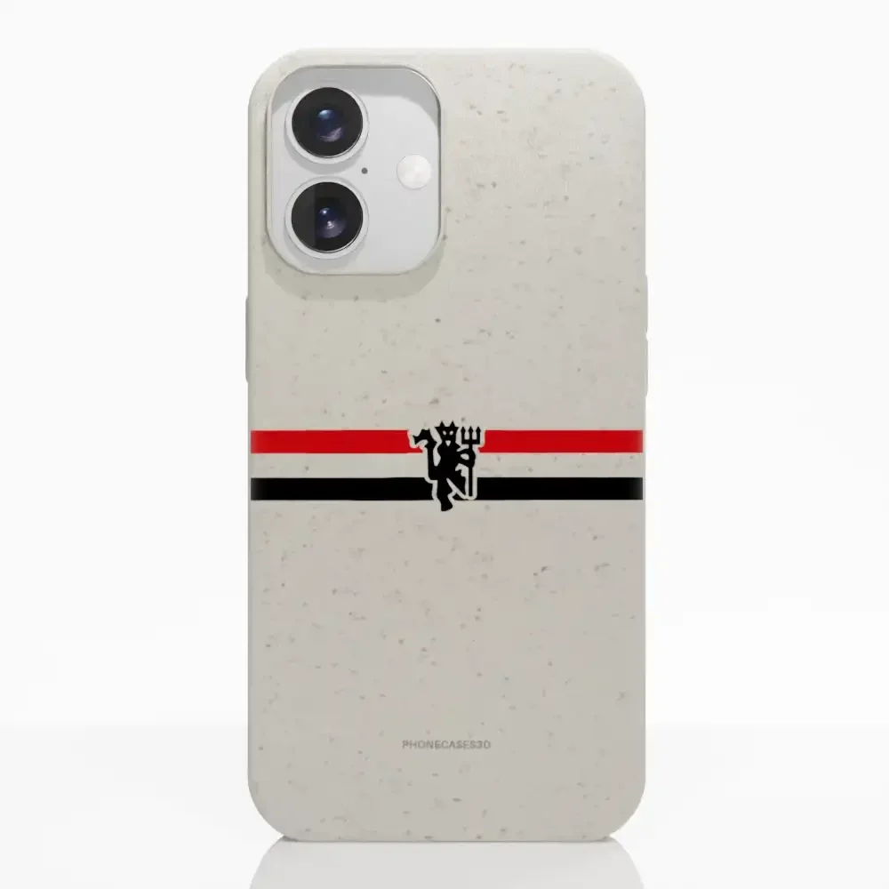 Manchester United Official Compostable Phone Case diagonal stripes & devil - Image 18