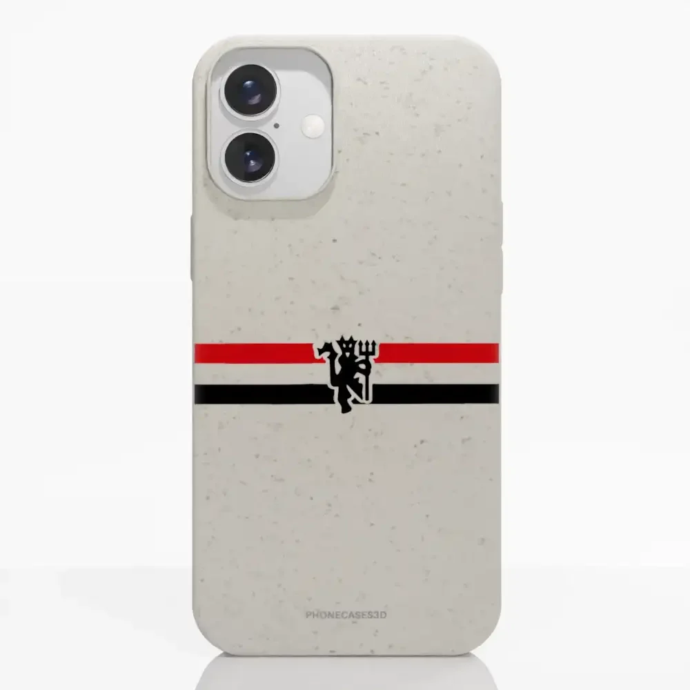 Manchester United Official Compostable Phone Case diagonal stripes & devil - Image 20