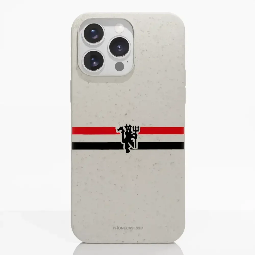 Manchester United Official Compostable Phone Case diagonal stripes & devil - Image 22