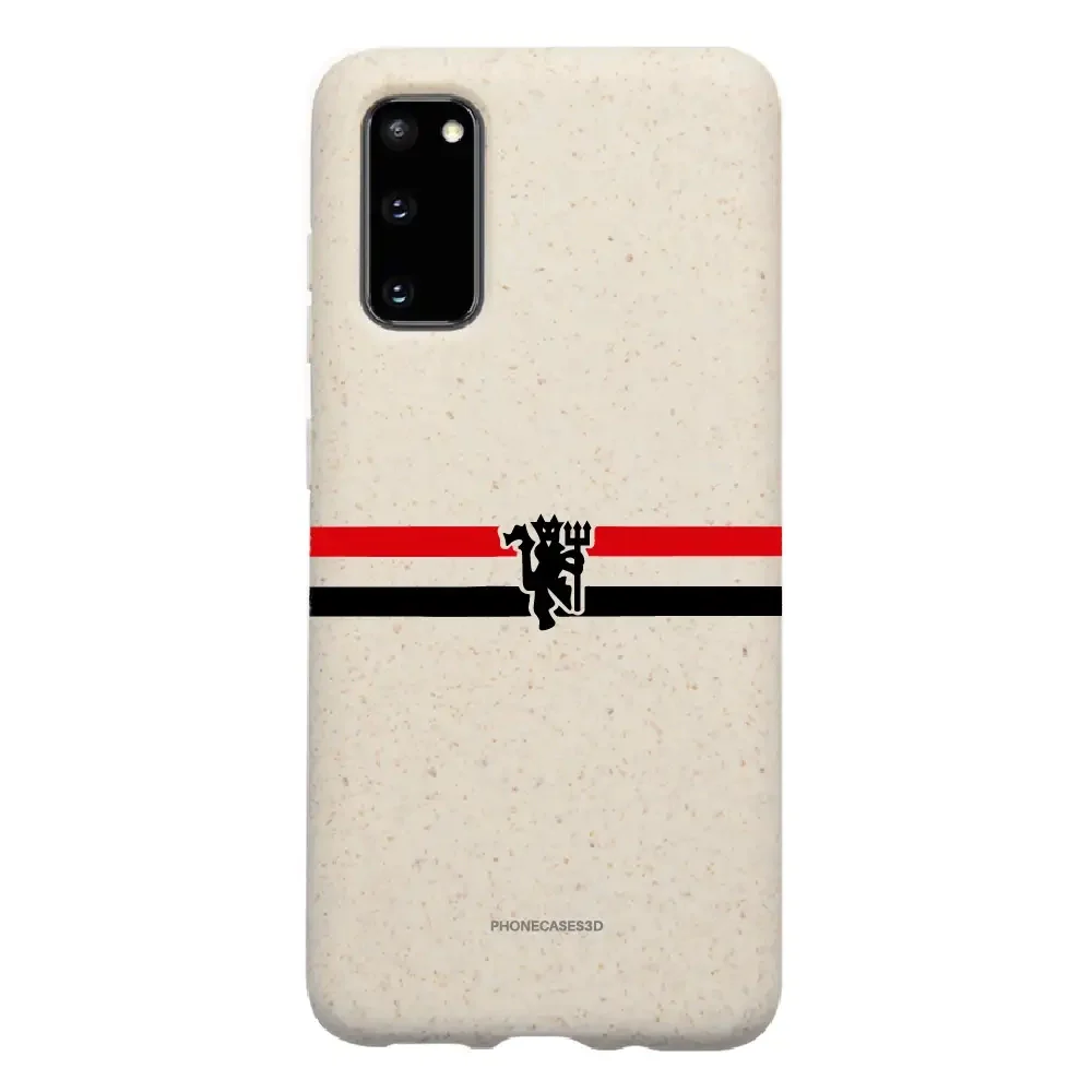 Manchester United Official Compostable Phone Case diagonal stripes & devil - Image 23