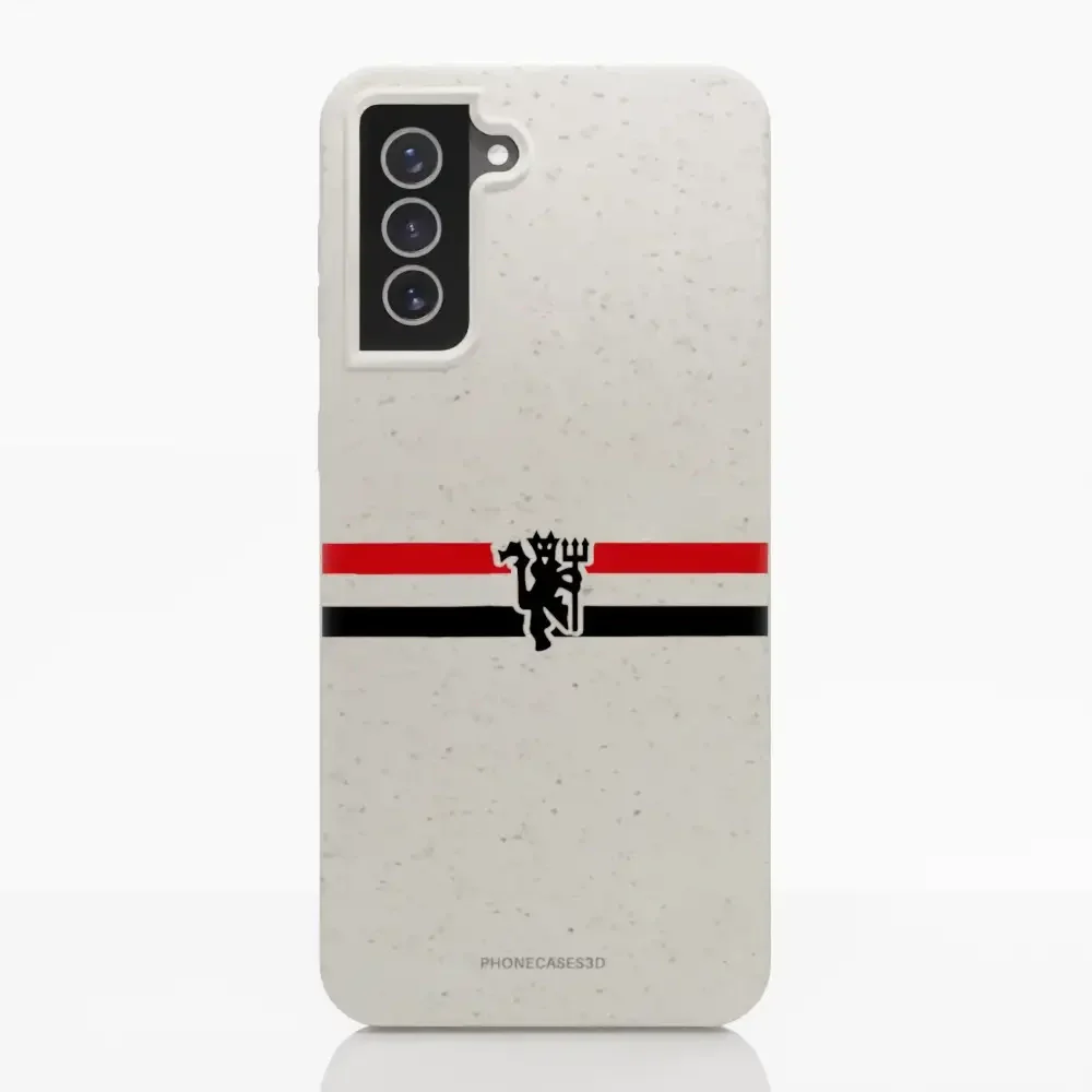 Manchester United Official Compostable Phone Case diagonal stripes & devil - Image 25