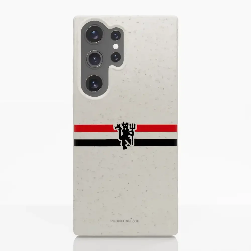 Manchester United Official Compostable Phone Case diagonal stripes & devil - Image 32
