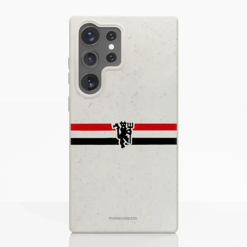 Manchester United Official Compostable Phone Case diagonal stripes & devil - Image 35