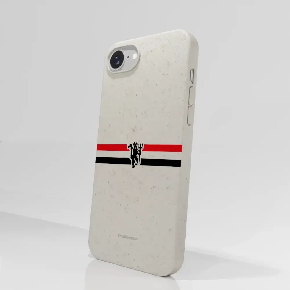 Manchester United Official Compostable Phone Case diagonal stripes & devil - Image 63