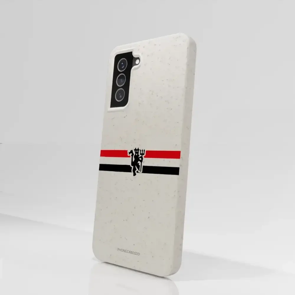 Manchester United Official Compostable Phone Case diagonal stripes & devil - Image 68