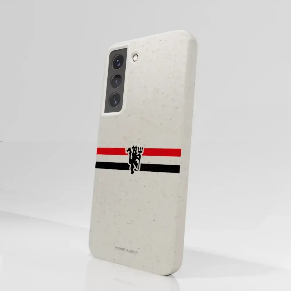 Manchester United Official Compostable Phone Case diagonal stripes & devil - Image 71