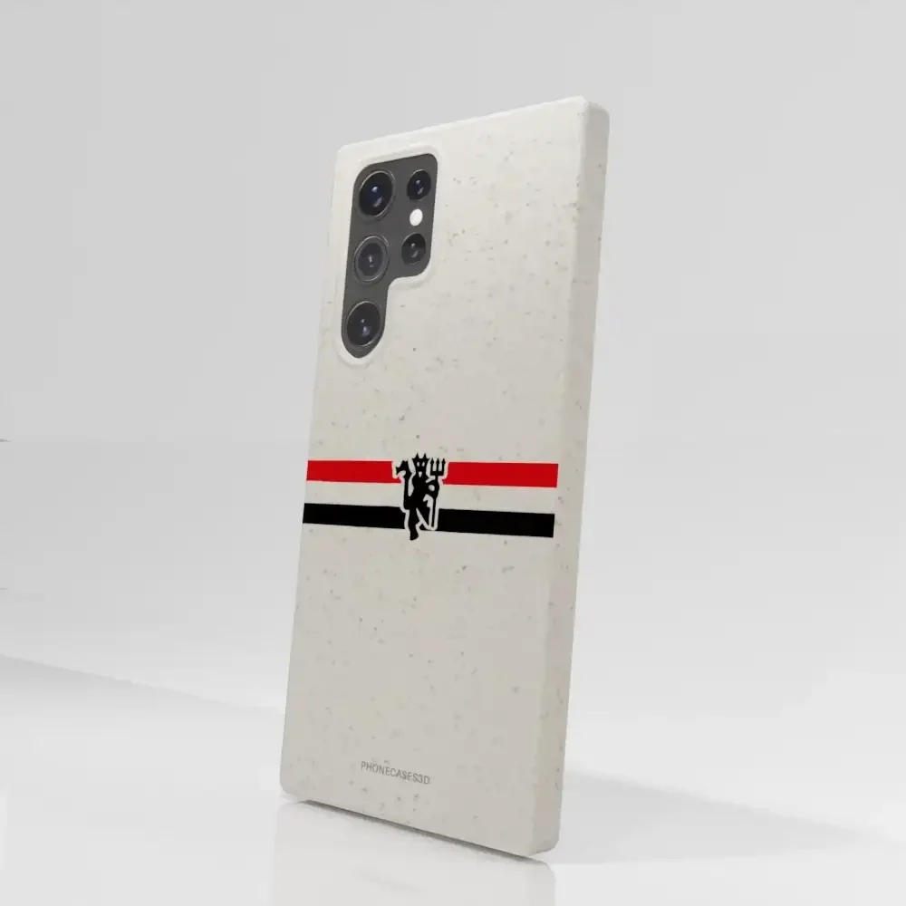 Manchester United Official Compostable Phone Case diagonal stripes & devil - Image 72