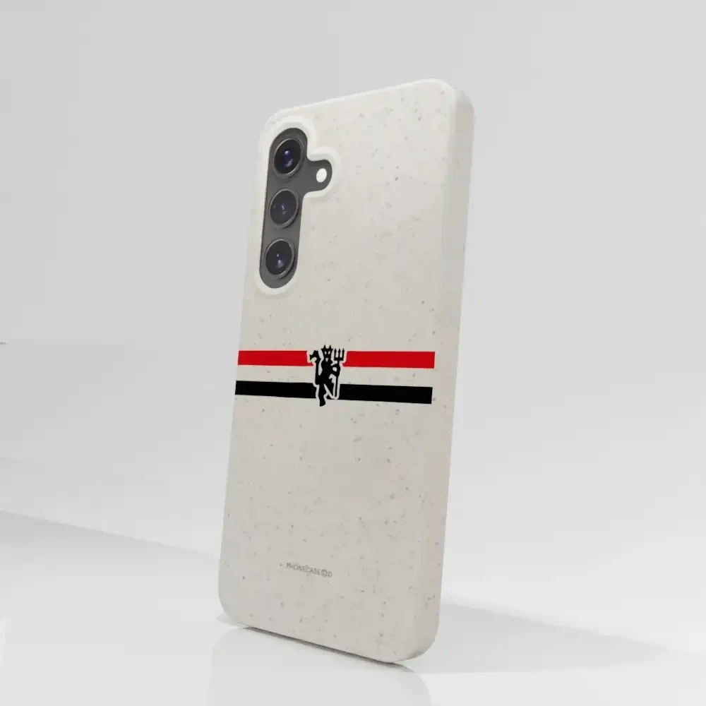 Manchester United Official Compostable Phone Case diagonal stripes & devil - Image 76