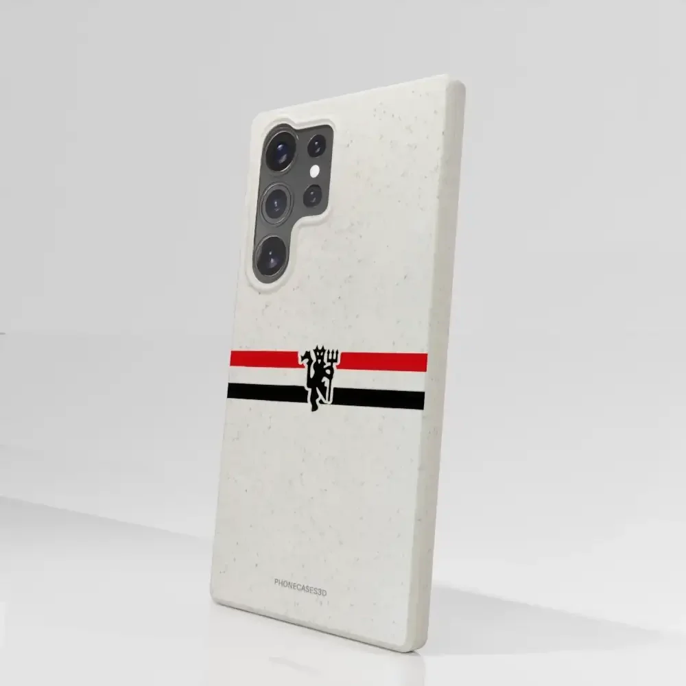 Manchester United Official Compostable Phone Case diagonal stripes & devil - Image 81