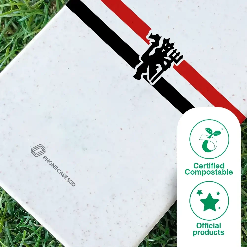 Manchester United Official Compostable Phone Case diagonal stripes & devil - Image 83
