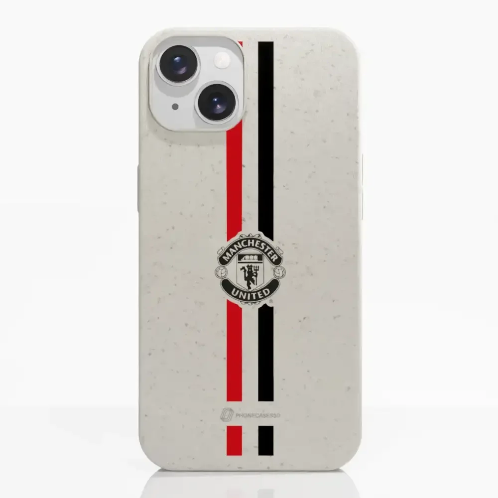 Manchester United Official Compostable Phone Case vertical stripes & shield - Image 10