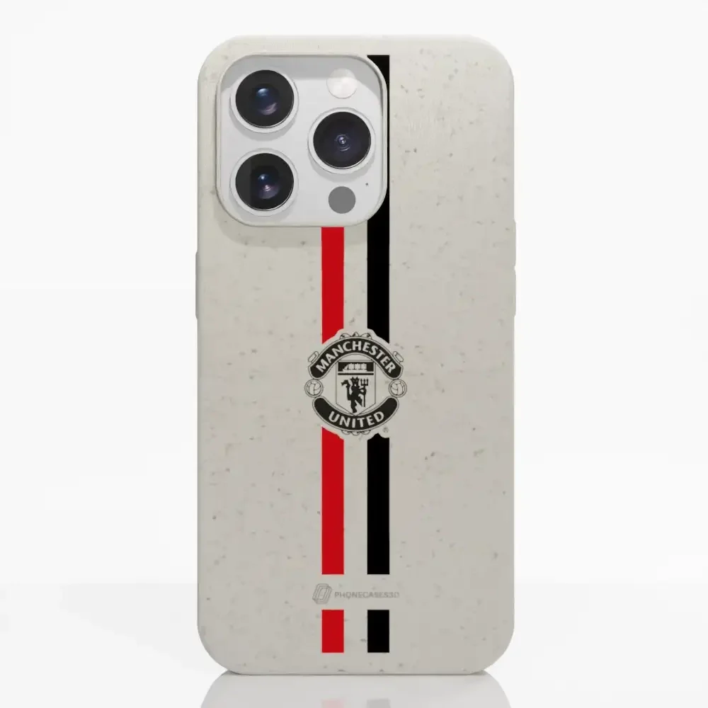 Manchester United Official Compostable Phone Case vertical stripes & shield - Image 21