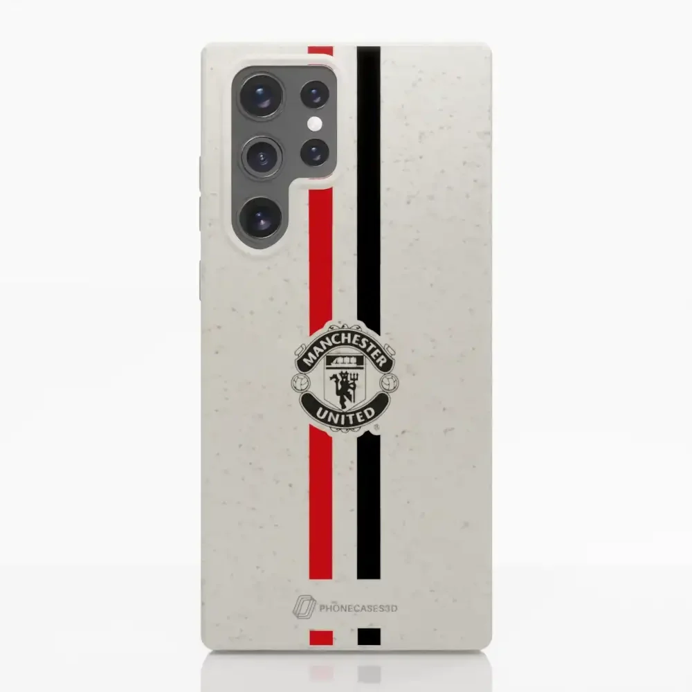 Manchester United Official Compostable Phone Case vertical stripes & shield - Image 29