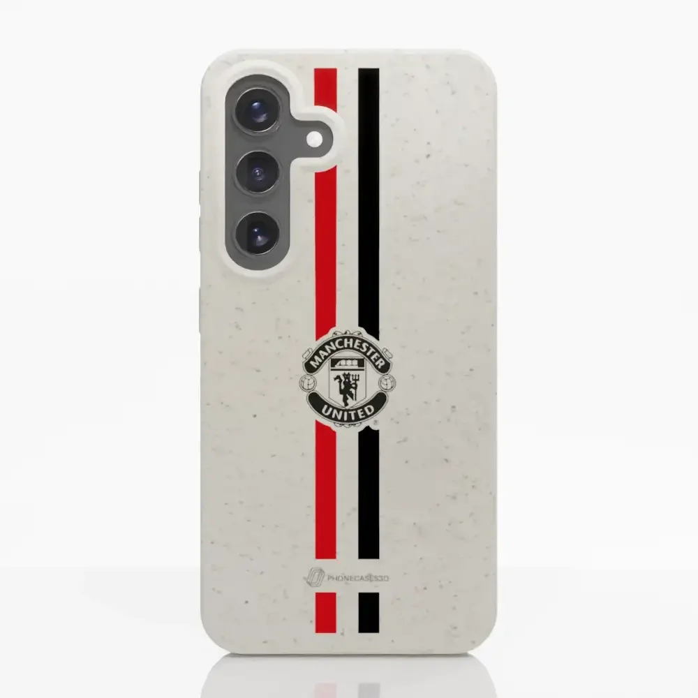 Manchester United Official Compostable Phone Case vertical stripes & shield - Image 36