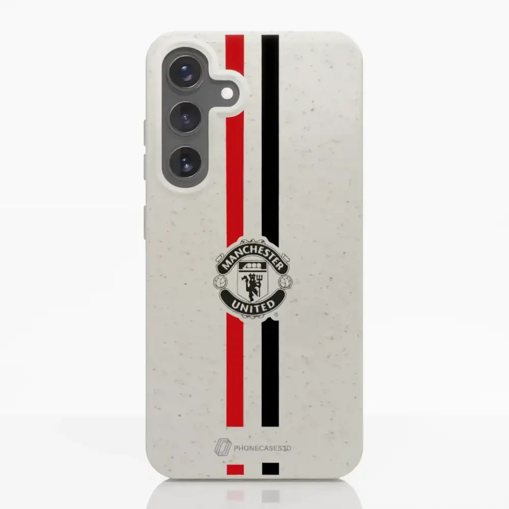 Manchester United Official Compostable Phone Case vertical stripes & shield - Image 37
