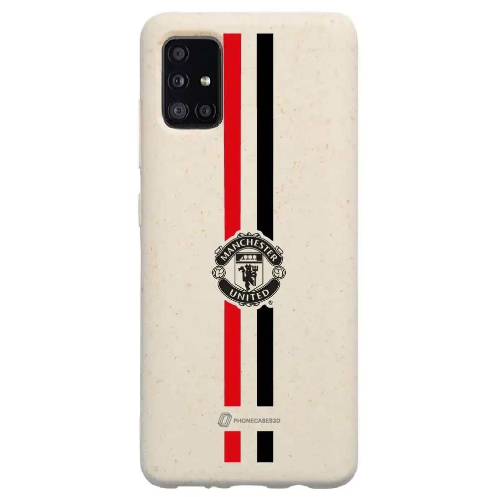 Manchester United Official Compostable Phone Case vertical stripes & shield - Image 41