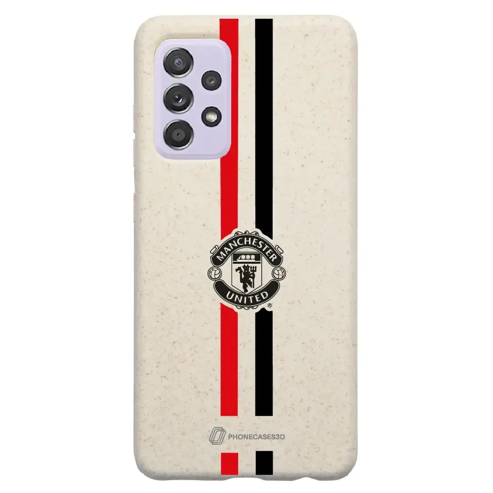 Manchester United Official Compostable Phone Case vertical stripes & shield - Image 42