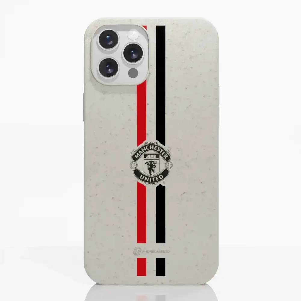 Manchester United Official Compostable Phone Case vertical stripes & shield - Image 5