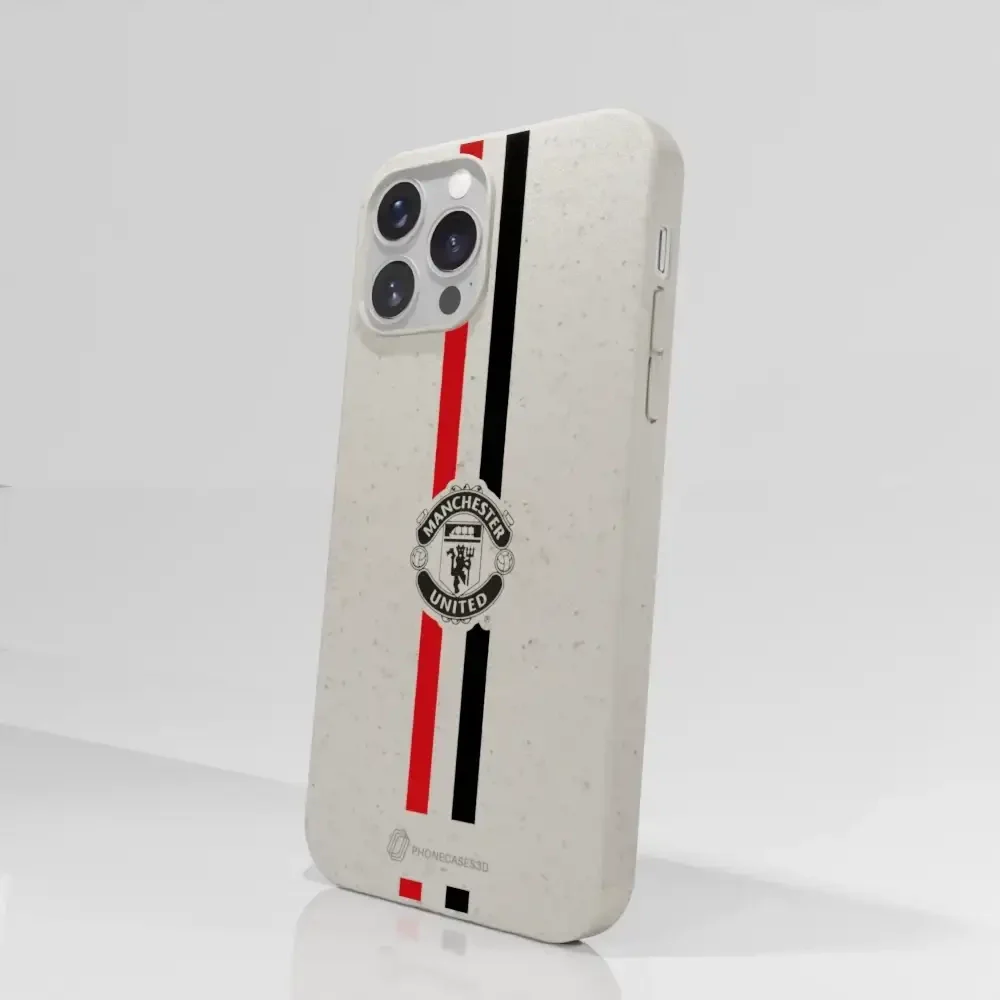 Manchester United Official Compostable Phone Case vertical stripes & shield - Image 53