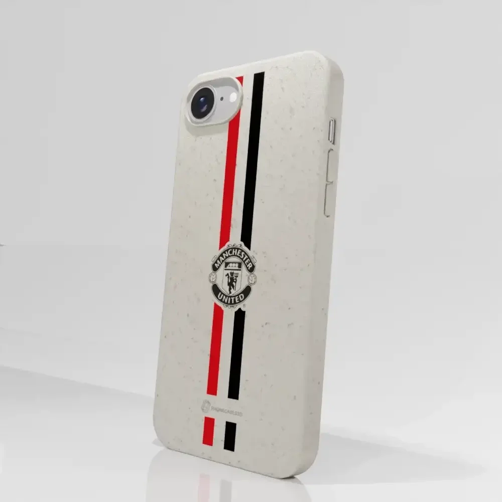 Manchester United Official Compostable Phone Case vertical stripes & shield - Image 63