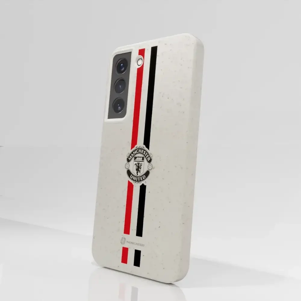Manchester United Official Compostable Phone Case vertical stripes & shield - Image 70