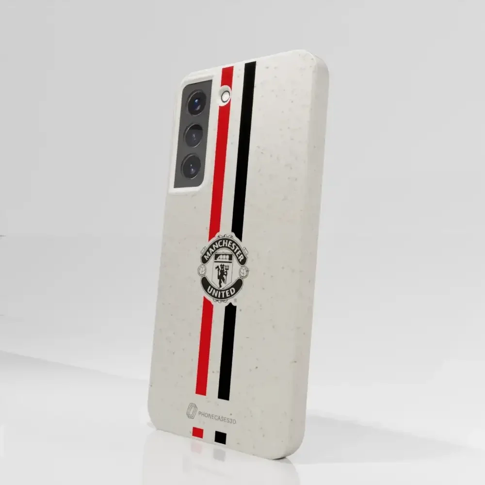 Manchester United Official Compostable Phone Case vertical stripes & shield - Image 71