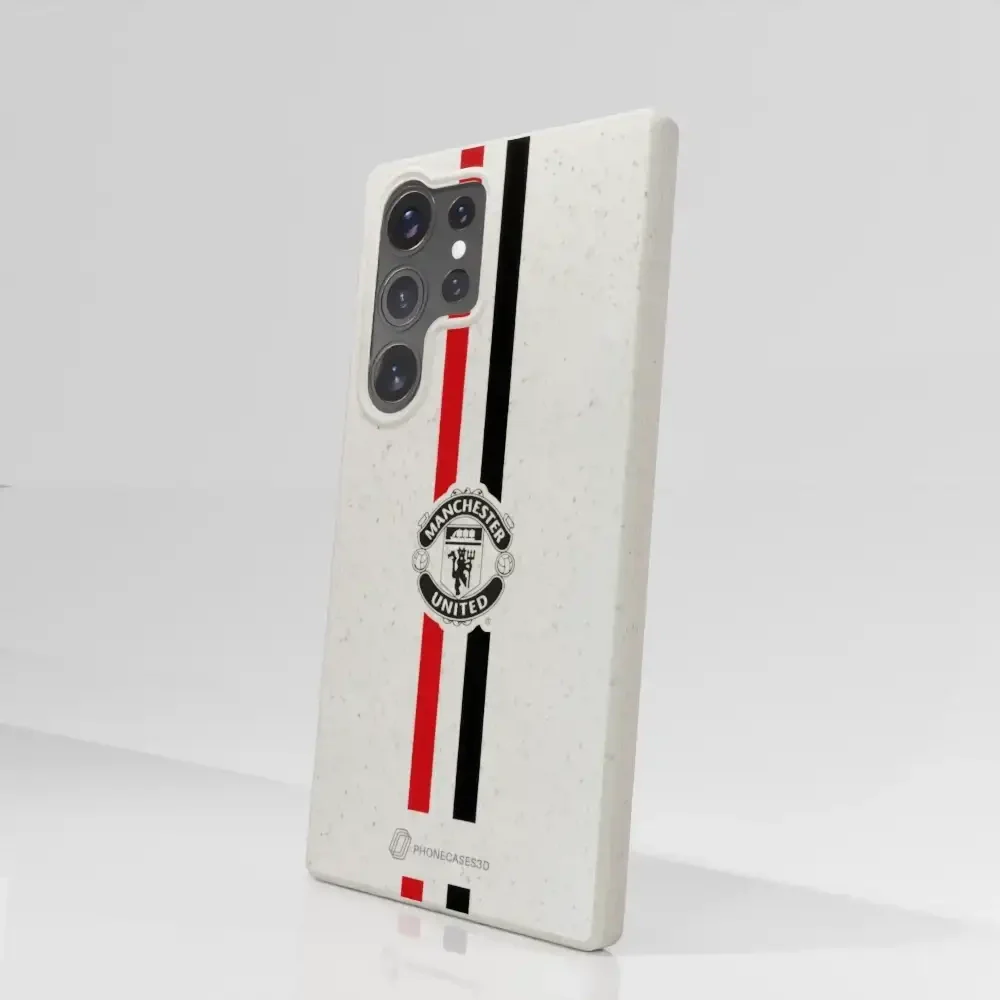 Manchester United Official Compostable Phone Case vertical stripes & shield - Image 81