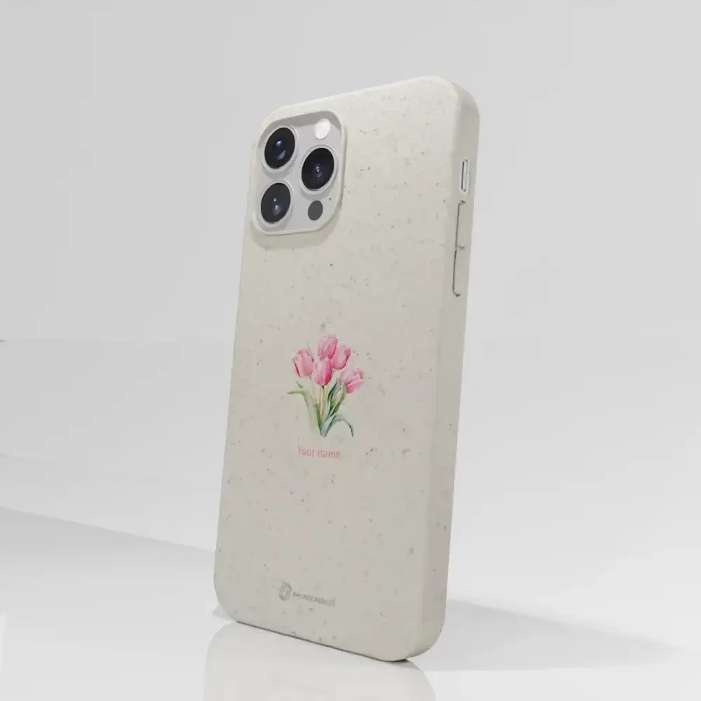 Martine Halvorsen Official Compostable Phone Case Design Tulips + Name - Image 53