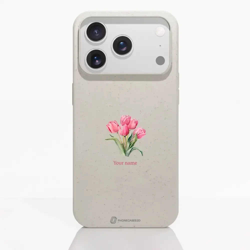 Martine Halvorsen Official Compostable Phone Case Design Tulips + Name - Image 87