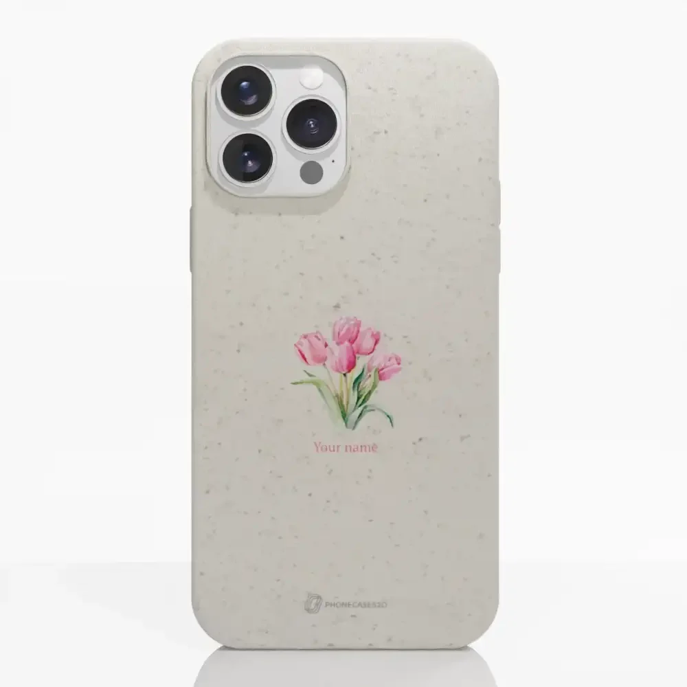 Martine Halvorsen Official Compostable Phone Case Design Tulips + Name - Image 9