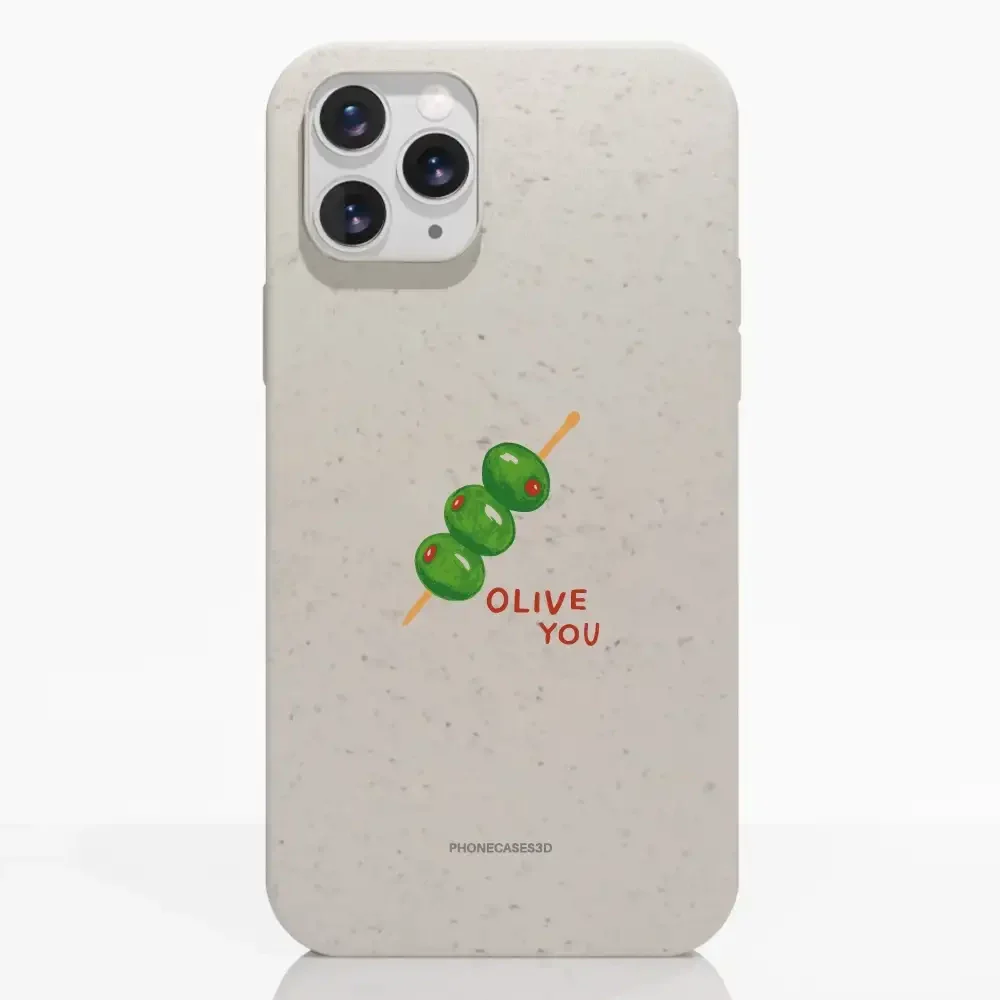Martine Halvorsen Official Compostable Phone Case ´Olive You´ - Image 2