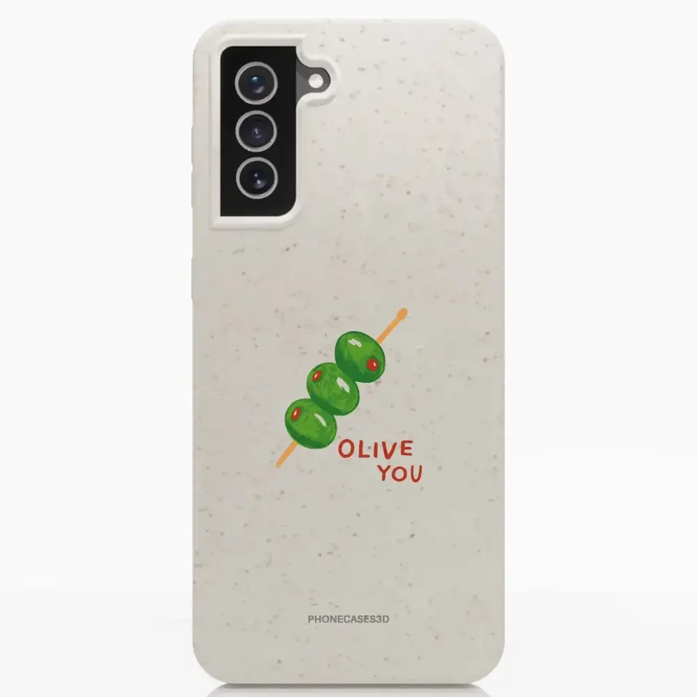 Martine Halvorsen Official Compostable Phone Case ´Olive You´ - Image 29
