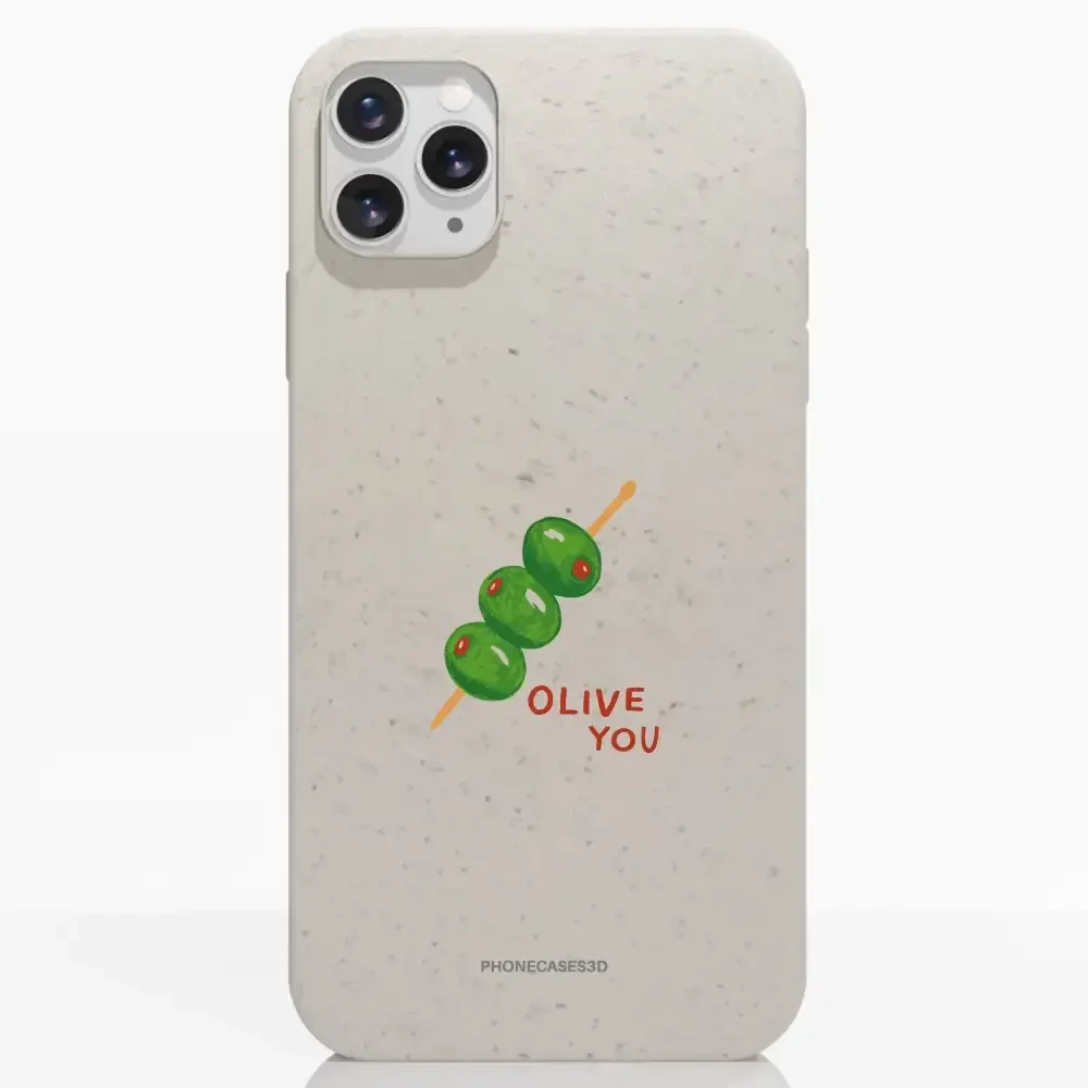Martine Halvorsen Official Compostable Phone Case ´Olive You´ - Image 3