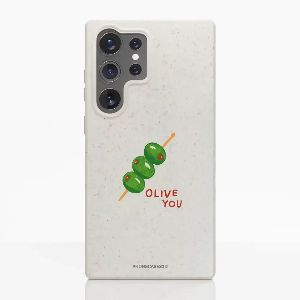 Martine Halvorsen Official Compostable Phone Case ´Olive You´ - Image 39
