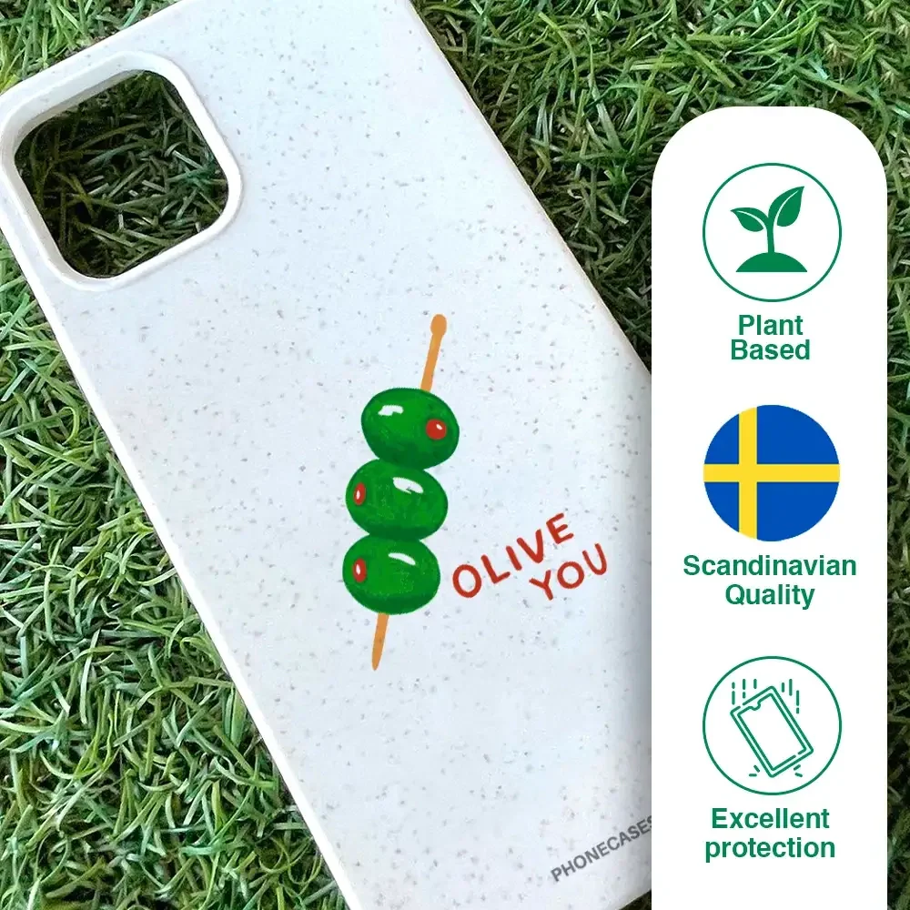 Martine Halvorsen Official Compostable Phone Case ´Olive You´ - Image 49