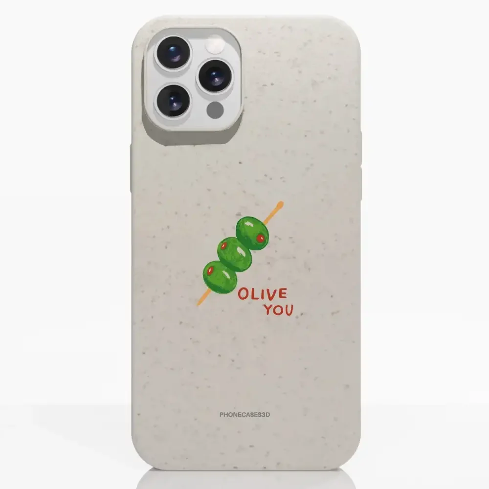 Martine Halvorsen Official Compostable Phone Case ´Olive You´ - Image 5