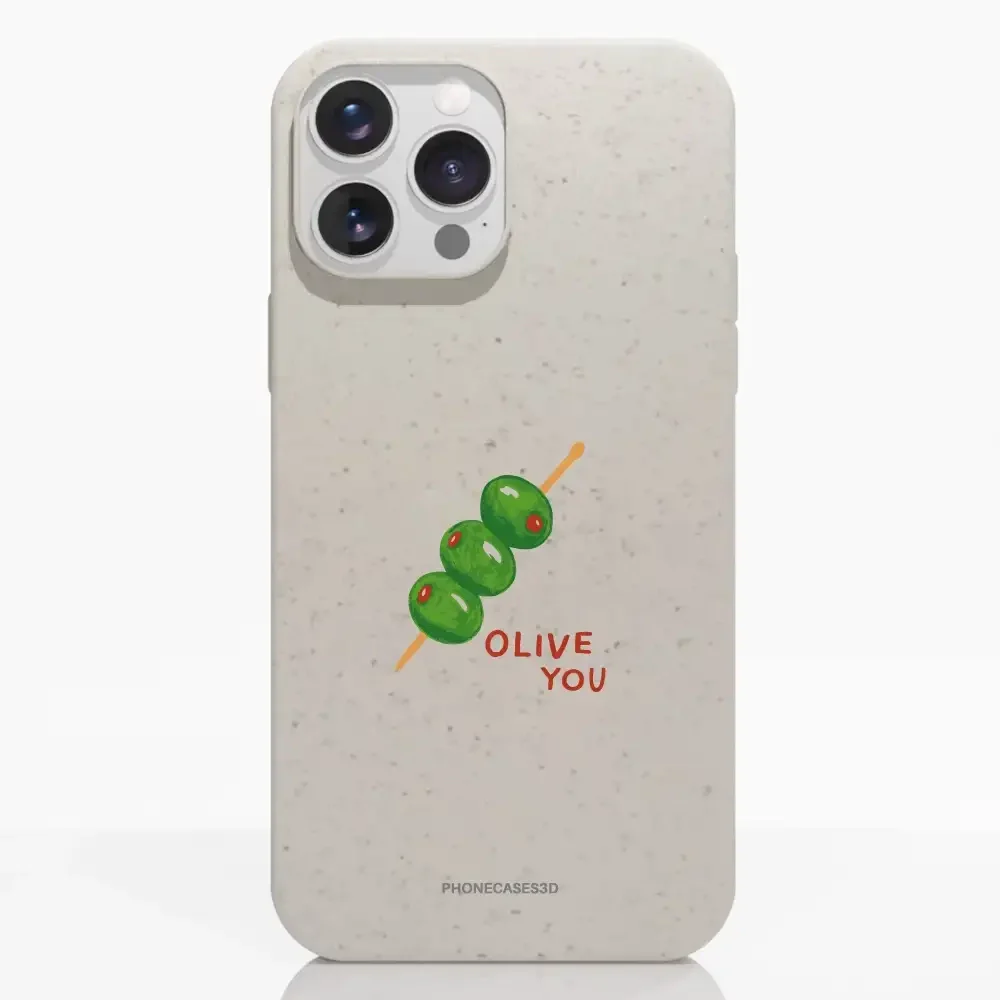 Martine Halvorsen Official Compostable Phone Case ´Olive You´ - Image 9