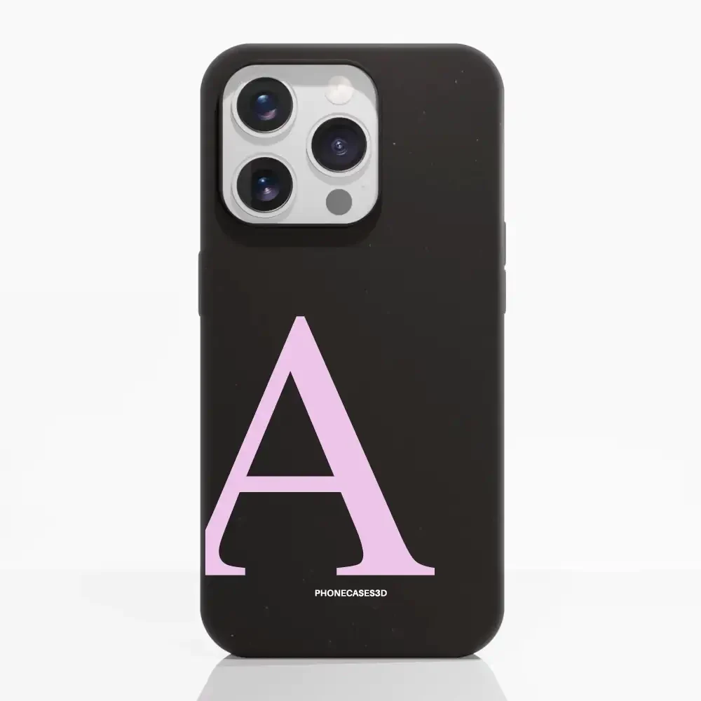 Martine Official Black Compostable Phone Case Design + Pink Initial - Image 15