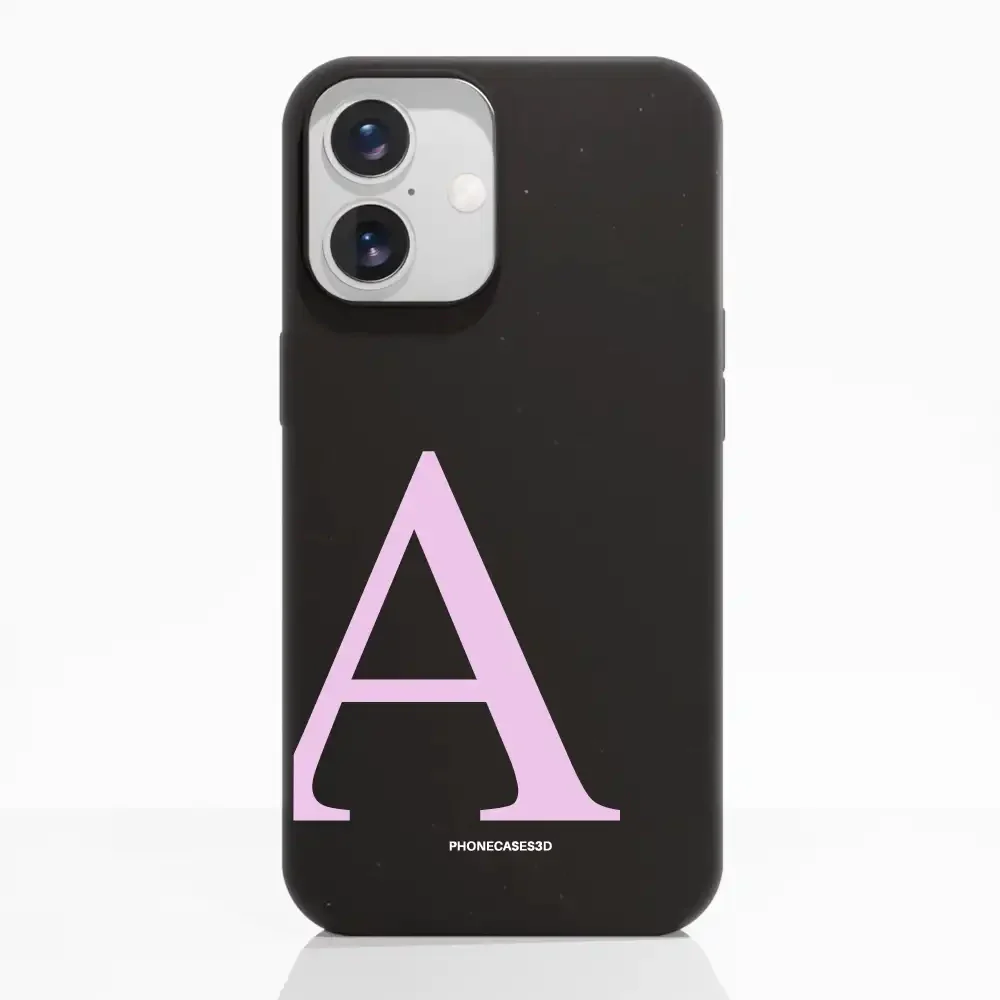Martine Official Black Compostable Phone Case Design + Pink Initial - Image 17