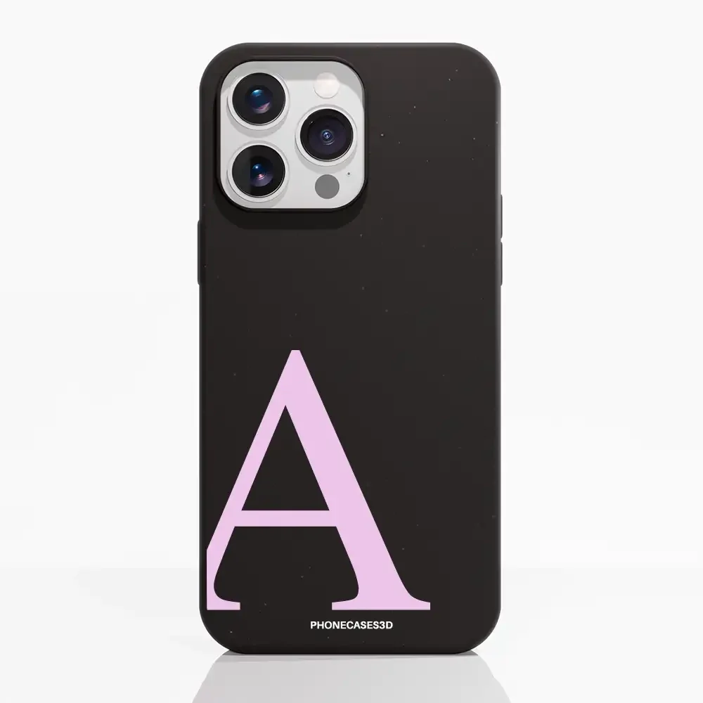 Martine Official Black Compostable Phone Case Design + Pink Initial - Image 21
