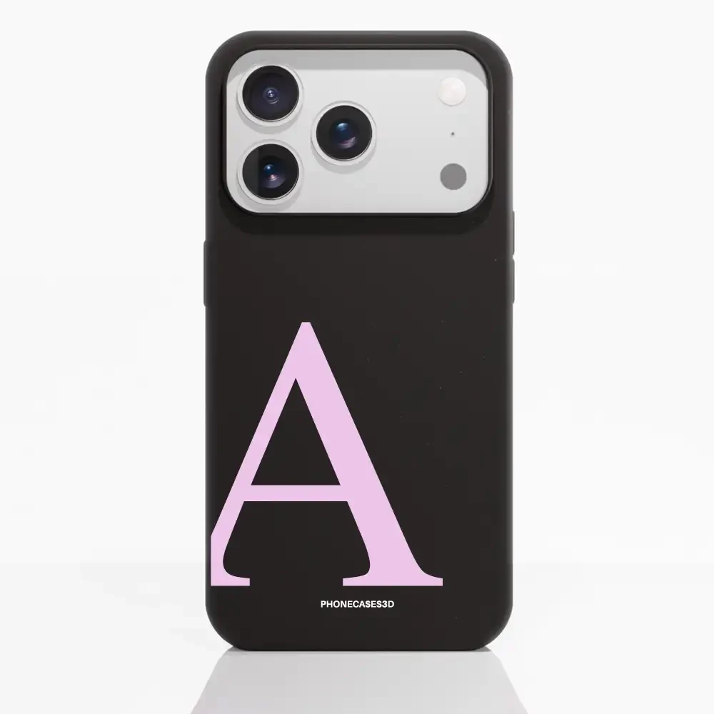 Martine Official Black Compostable Phone Case Design + Pink Initial - Image 24