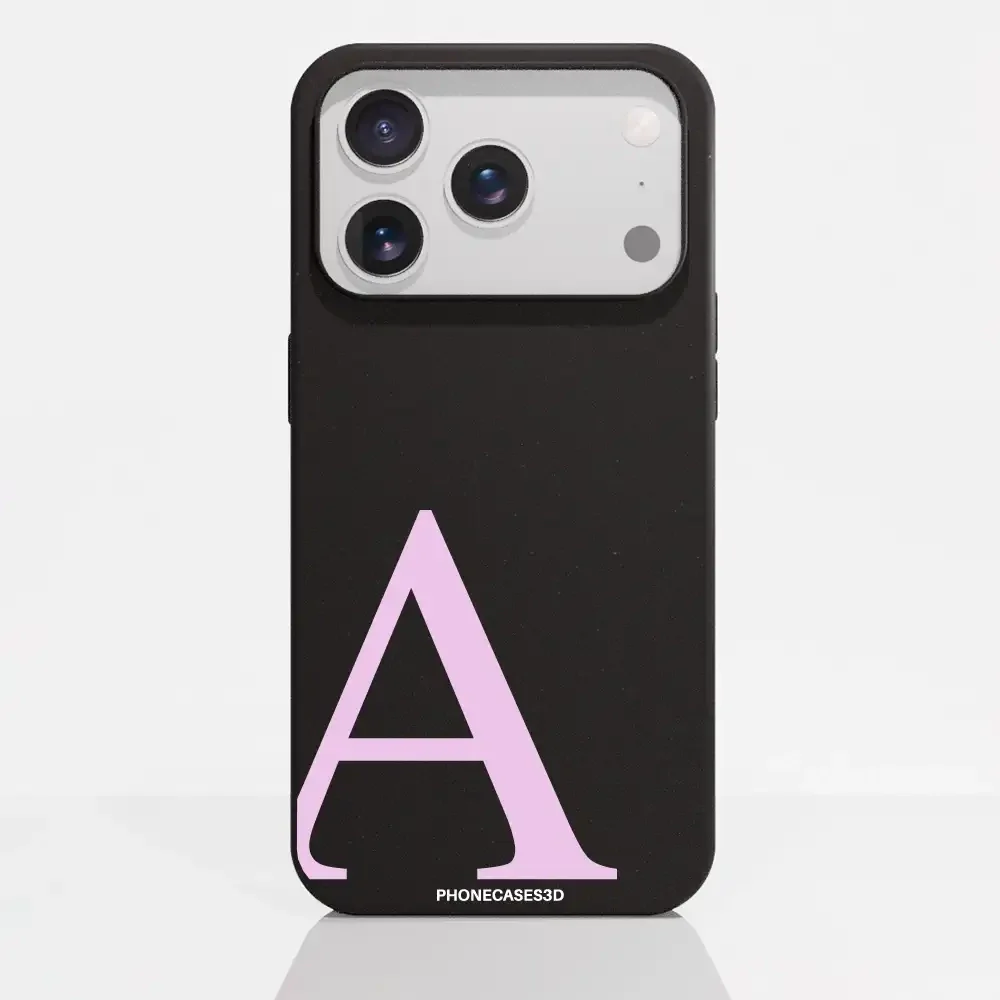 Martine Official Black Compostable Phone Case Design + Pink Initial - Image 25