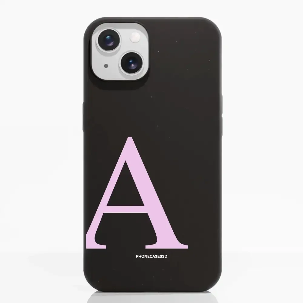 Martine Official Black Compostable Phone Case Design + Pink Initial - Image 6