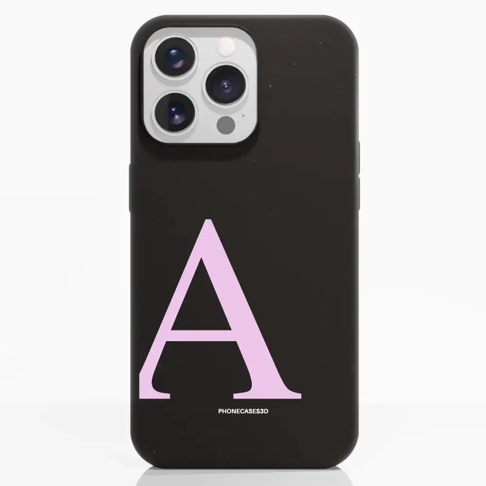 Martine Official Black Compostable Phone Case Design + Pink Initial - Image 7