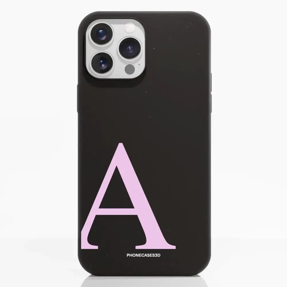 Martine Official Black Compostable Phone Case Design + Pink Initial - Image 8