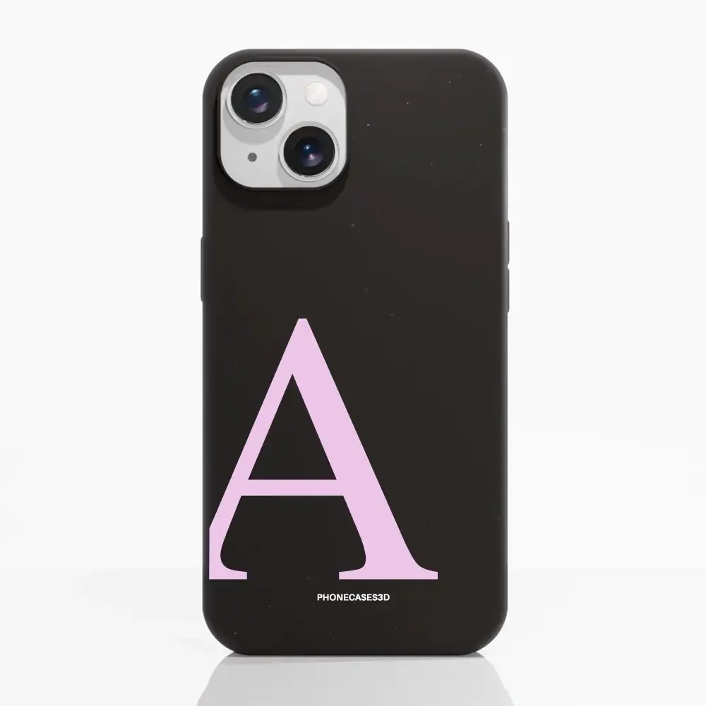 Martine Official Black Compostable Phone Case Design + Pink Initial - Image 9