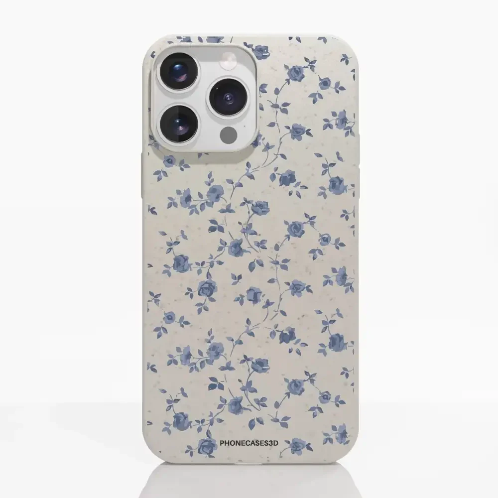 Martine Official Compostable Phone Case Design Blue Flower Pattern - Image 13