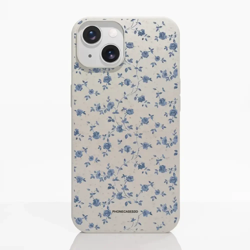 Martine Official Compostable Phone Case Design Blue Flower Pattern - Image 14