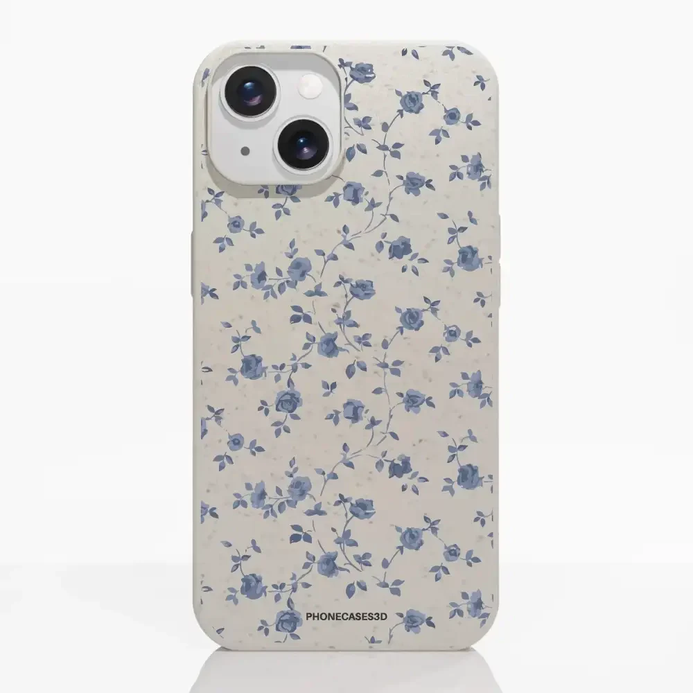 Martine Official Compostable Phone Case Design Blue Flower Pattern - Image 15